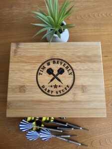 Personalized Bamboo Wood Boxes with Hasp